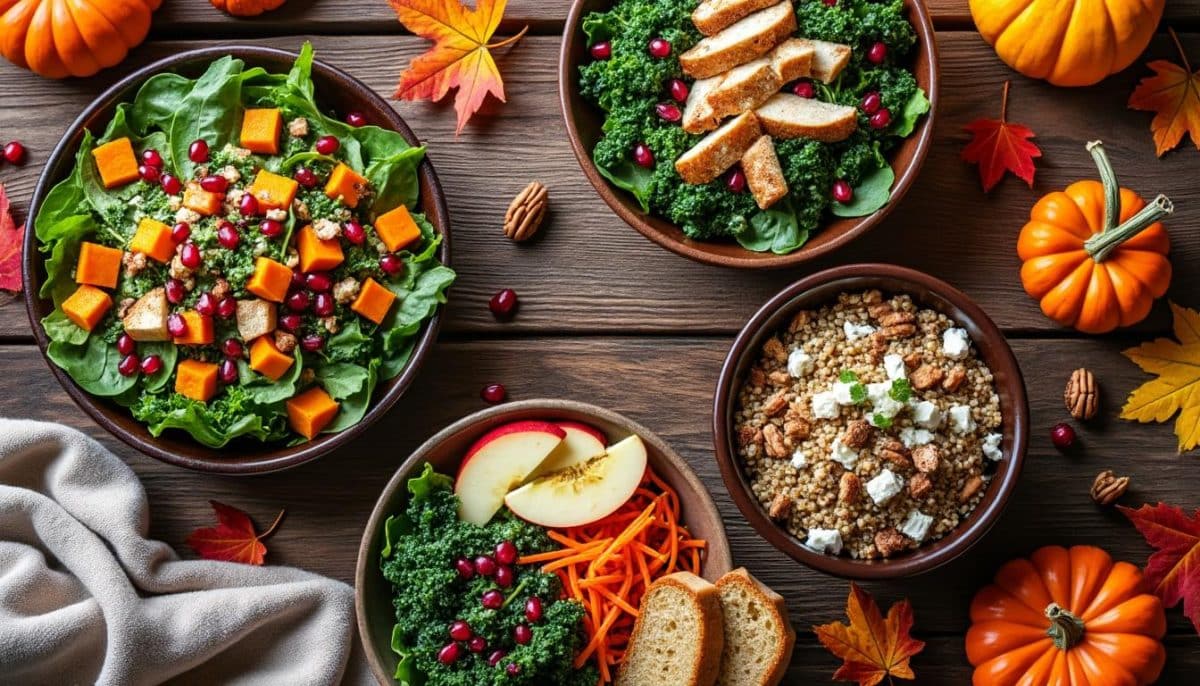 discover three delicious autumn salad recipes that showcase seasonal flavors and fresh ingredients. perfect for cozy gatherings or healthy weeknight dinners.
