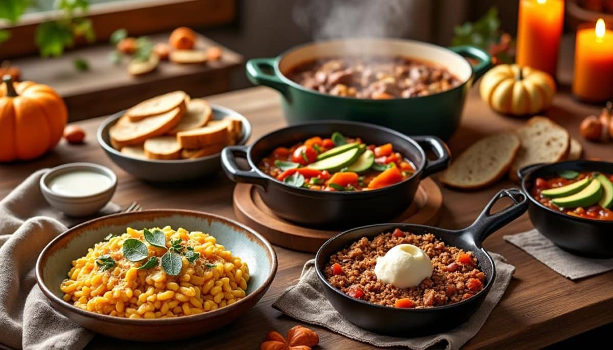 discover 4 cozy fall dinner recipes you can make in just one pot. perfect for warming up on chilly nights, these easy meals are full of autumn flavors and simple to prepare.