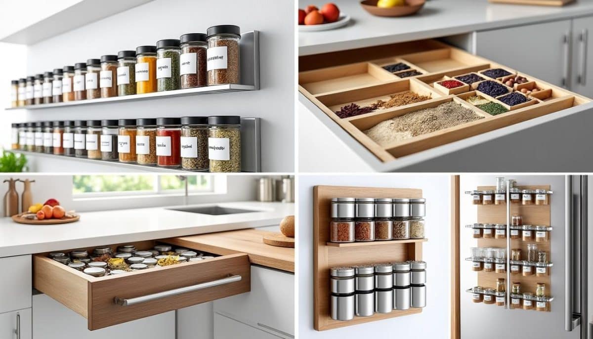 discover 4 quick and easy kitchen spice organization solutions to keep your spices neat, accessible, and perfectly arranged. save time and space with these smart tips!