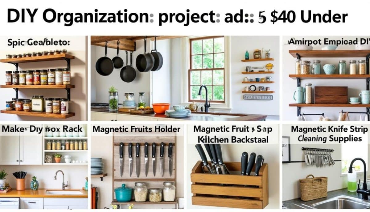 discover 6 easy and budget-friendly diy kitchen organization projects under $40. transform your space, reduce clutter, and boost efficiency with these creative ideas!