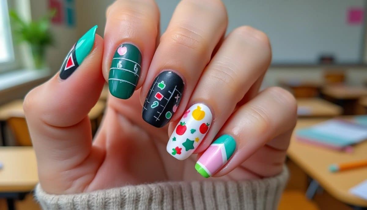 discover stylish and practical acrylic teacher nail ideas for the 2025 school year. find inspiration for classroom-friendly nail designs perfect for educators.