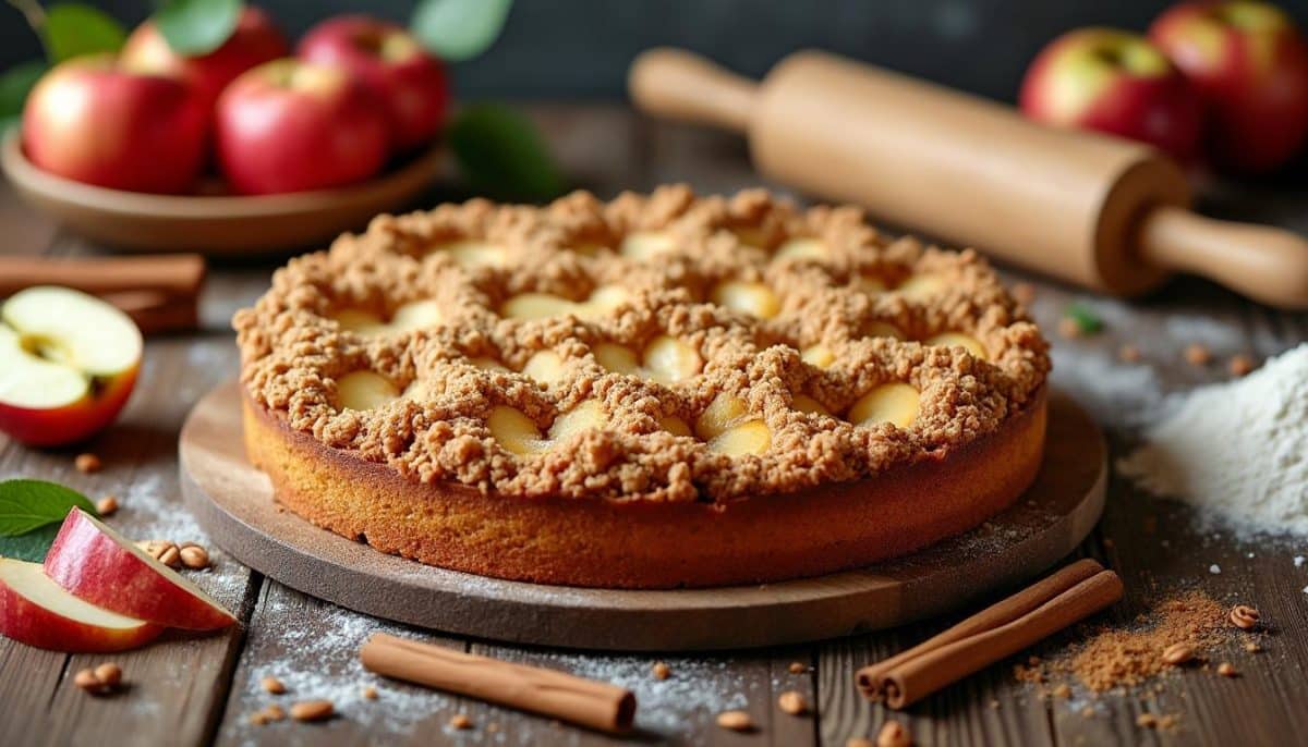 discover how to make a delicious apple crumble cake with this easy recipe, perfect for weekend baking. enjoy a moist cake topped with a buttery crumble, ideal for family gatherings or a cozy treat.