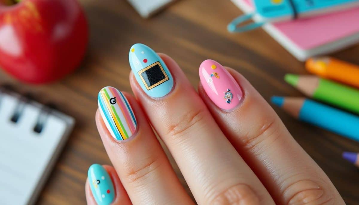 discover stylish and fun back to school nail designs perfect for every student! from simple styles to creative art, find inspiration for your first day of school manicure.