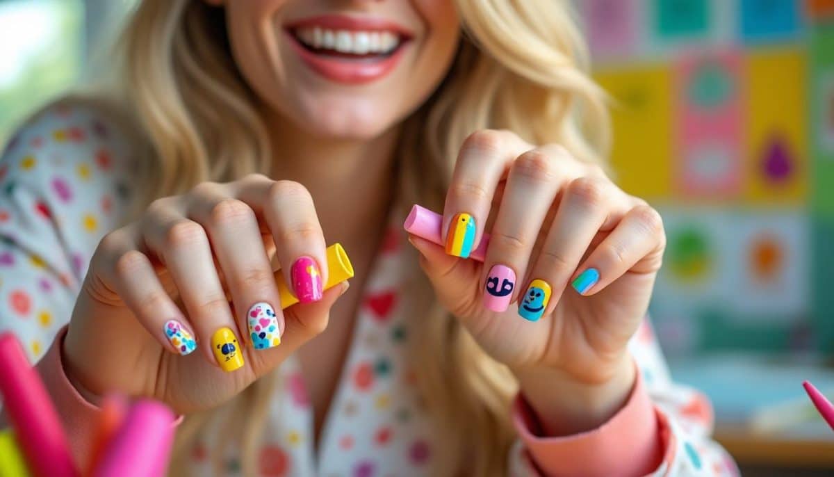 discover fun and inspiring teacher nail ideas that will delight your students and add a creative touch to your classroom style. perfect for educators seeking playful, classroom-friendly nail art inspiration!