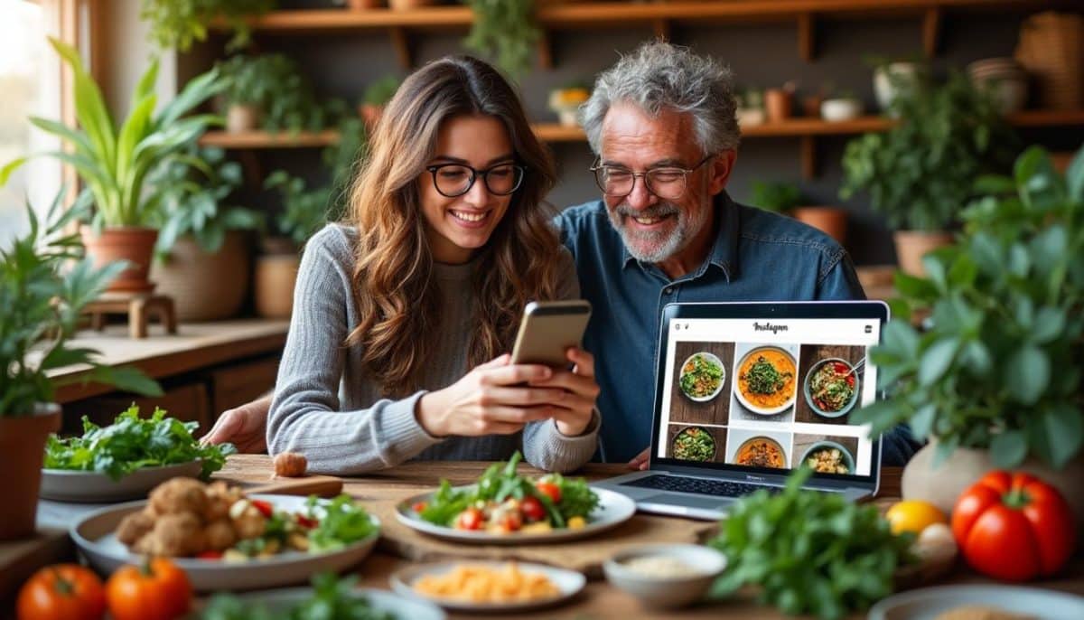 découvrez comment eva gaillot partage l’histoire inspirante de son père, qui a su s'adapter à l'ère numérique en adoptant instagram pour explorer et savourer des recettes végétaliennes. un témoignage touchant sur la découverte culinaire à travers les réseaux sociaux.