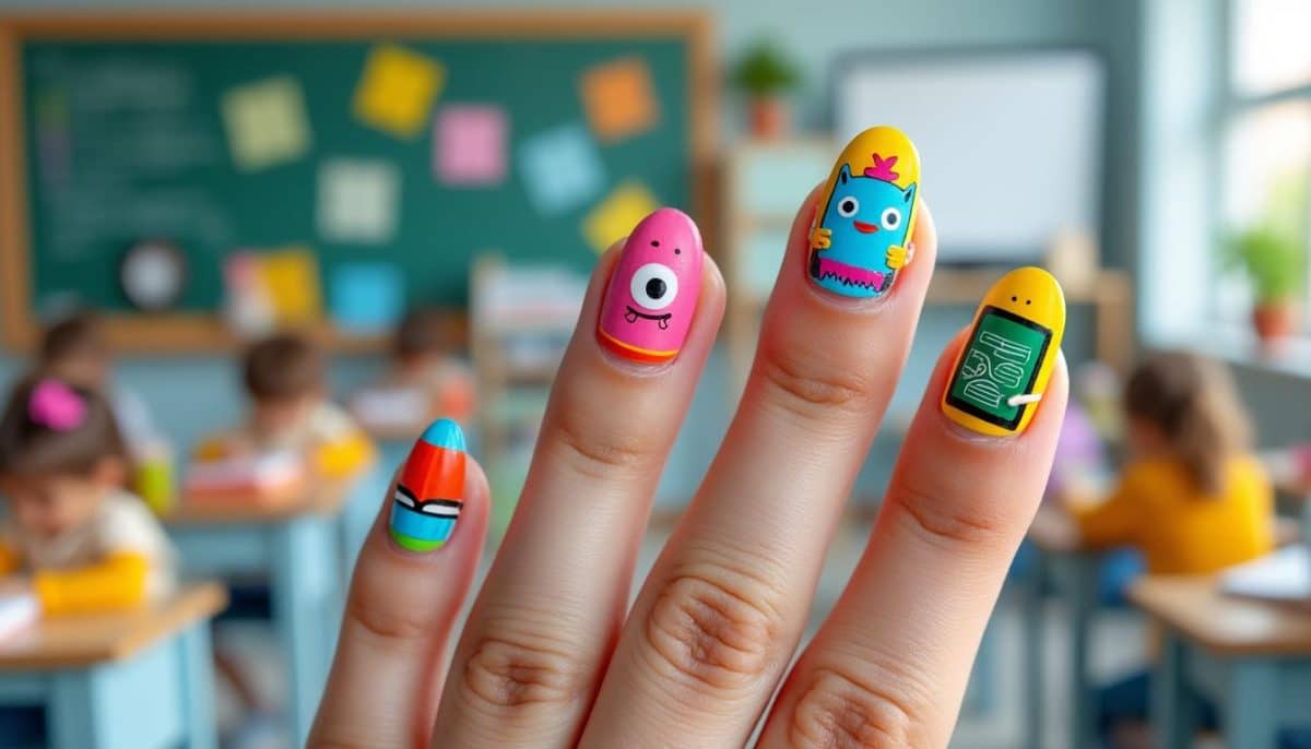 discover creative teacher nail art designs that make learning fun! get inspired by classroom-themed nail ideas perfect for educators who want to show off their passion for teaching.