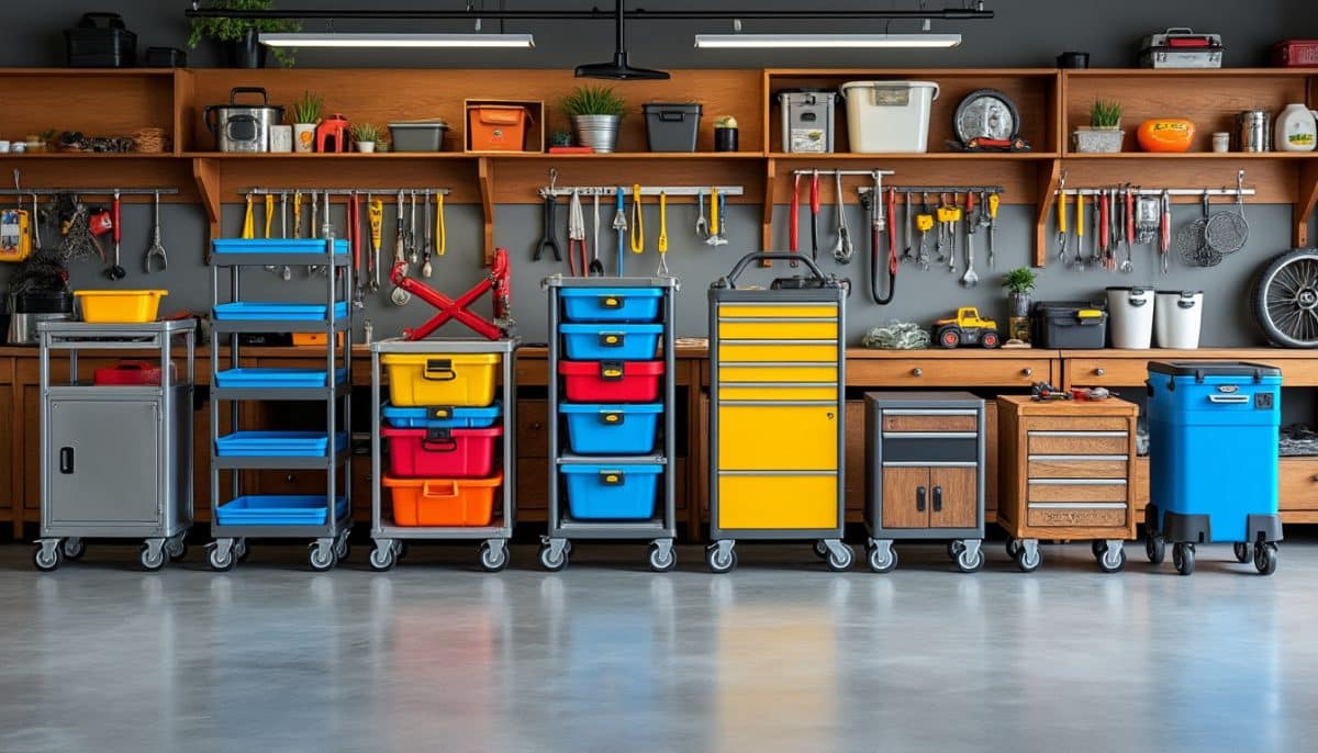discover 10 innovative garage storage cart solutions to keep your tools and supplies organized and mobile. make your garage clutter-free and efficient with these practical and stylish ideas.