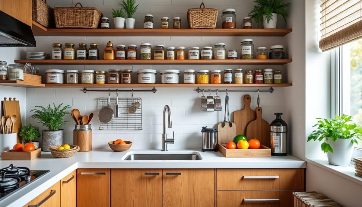 discover 12 diy kitchen organization ideas perfect for small kitchens. maximize your space with smart storage solutions and creative tips for a clutter-free cooking area.