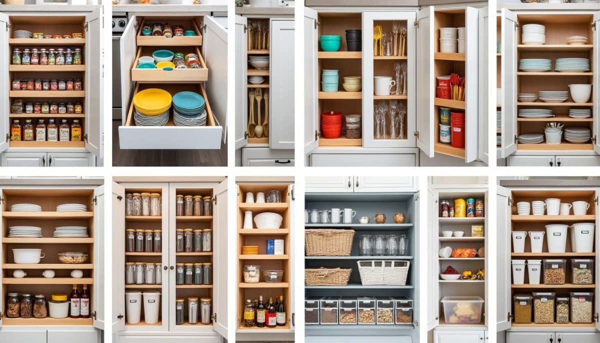 discover 12 easy kitchen cabinet organization ideas to maximize your space, reduce clutter, and keep your kitchen essentials neatly arranged. perfect for any home!