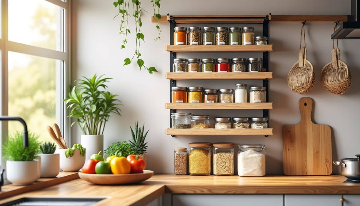 discover 5 quick and easy kitchen storage solutions that help you save money and maximize space. perfect for small kitchens and budget-conscious organizers looking to keep everything neat and accessible.