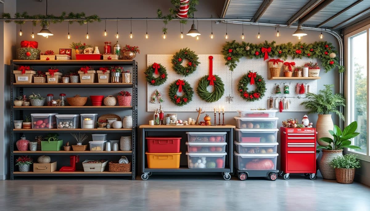 discover 6 practical garage storage ideas to keep your holiday decorations organized, protected, and easy to access all year round. transform your garage and simplify seasonal decorating!