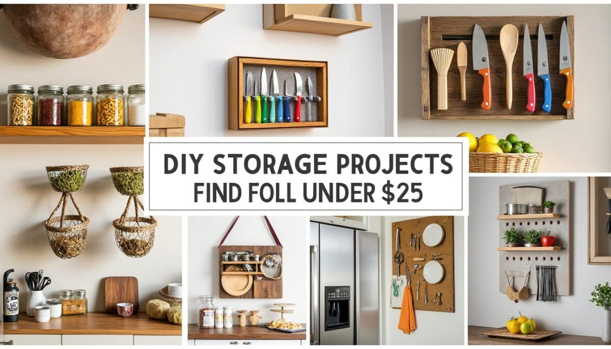 discover 7 affordable diy kitchen storage projects under $25! organize your space easily with these creative and budget-friendly ideas for a clutter-free kitchen.