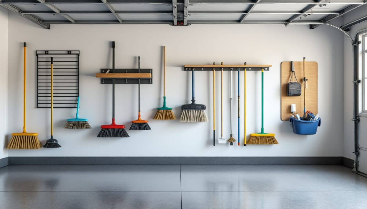 discover 8 stylish and efficient garage broom storage solutions that keep your space organized and clutter-free. perfect ideas for a neat and tidy garage.