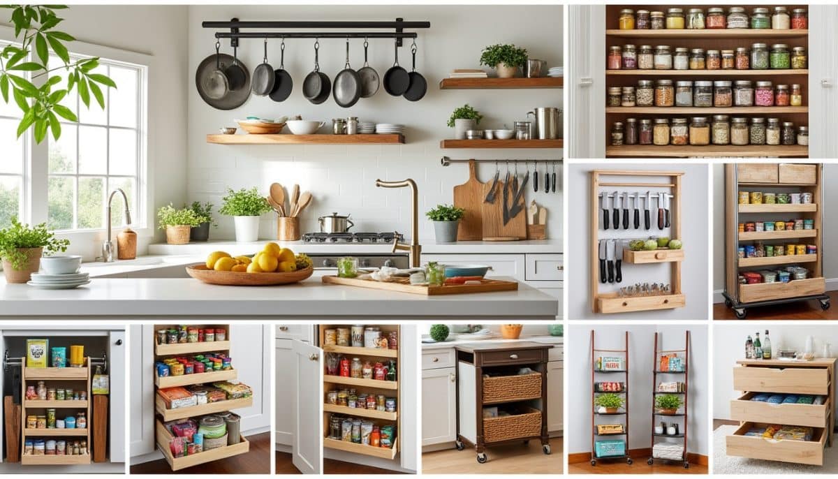 discover 9 clever small kitchen storage ideas that maximize space and add style to your home. perfect solutions for organized, beautiful kitchens of any size.