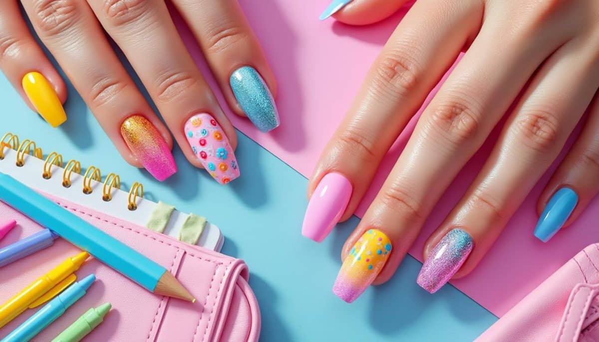 get inspired for back-to-school 2025 with trendy acrylic nail designs! discover the best colors, patterns, and styles to make your nails stand out this school year.