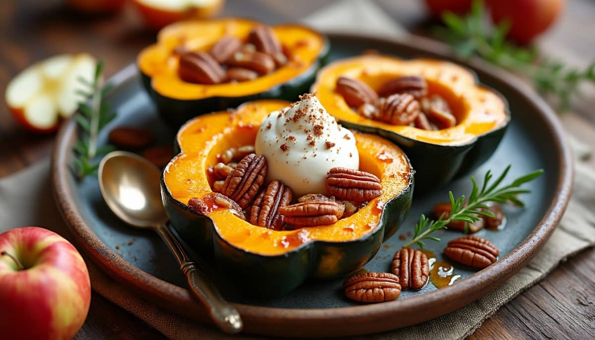 discover a delicious baked acorn squash recipe that transforms vegetables into a sweet, dessert-like treat. perfect for a cozy side dish or healthy indulgence!