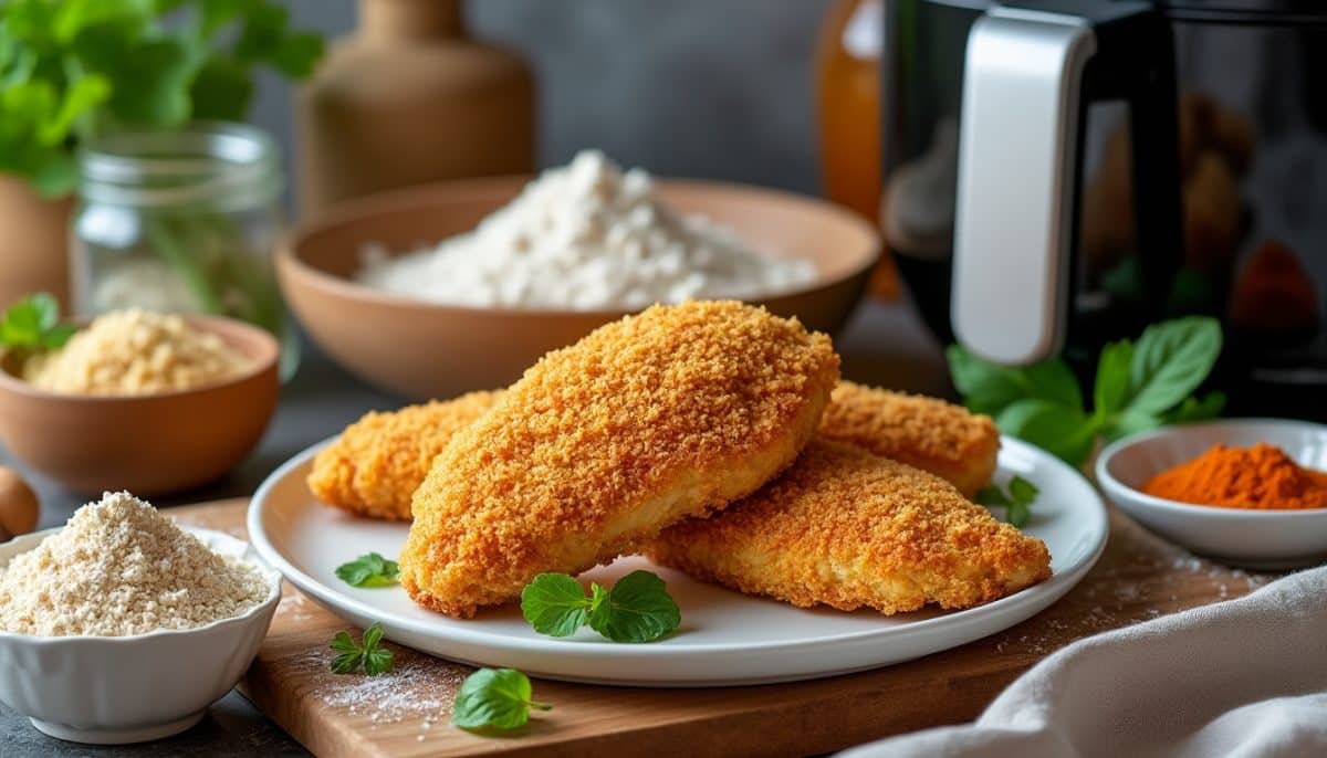 discover the ultimate gluten-free air fryer breading recipe! crispy, flavorful, and easy to make, this recipe is perfect for chicken, fish, and veggies. enjoy a delicious gluten-free meal in minutes.