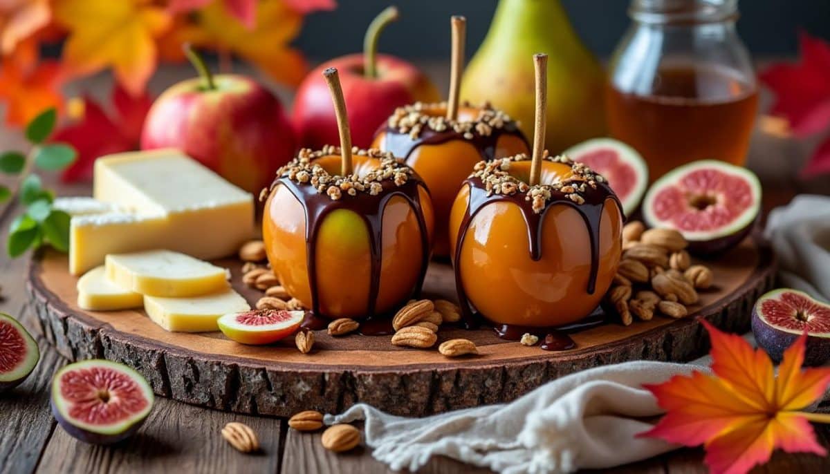create the ultimate fall-inspired treat with a caramel apple charcuterie board. packed with fresh apple slices, sweet toppings, and gooey caramel for dipping, this board is perfect for festive gatherings and cozy autumn nights.