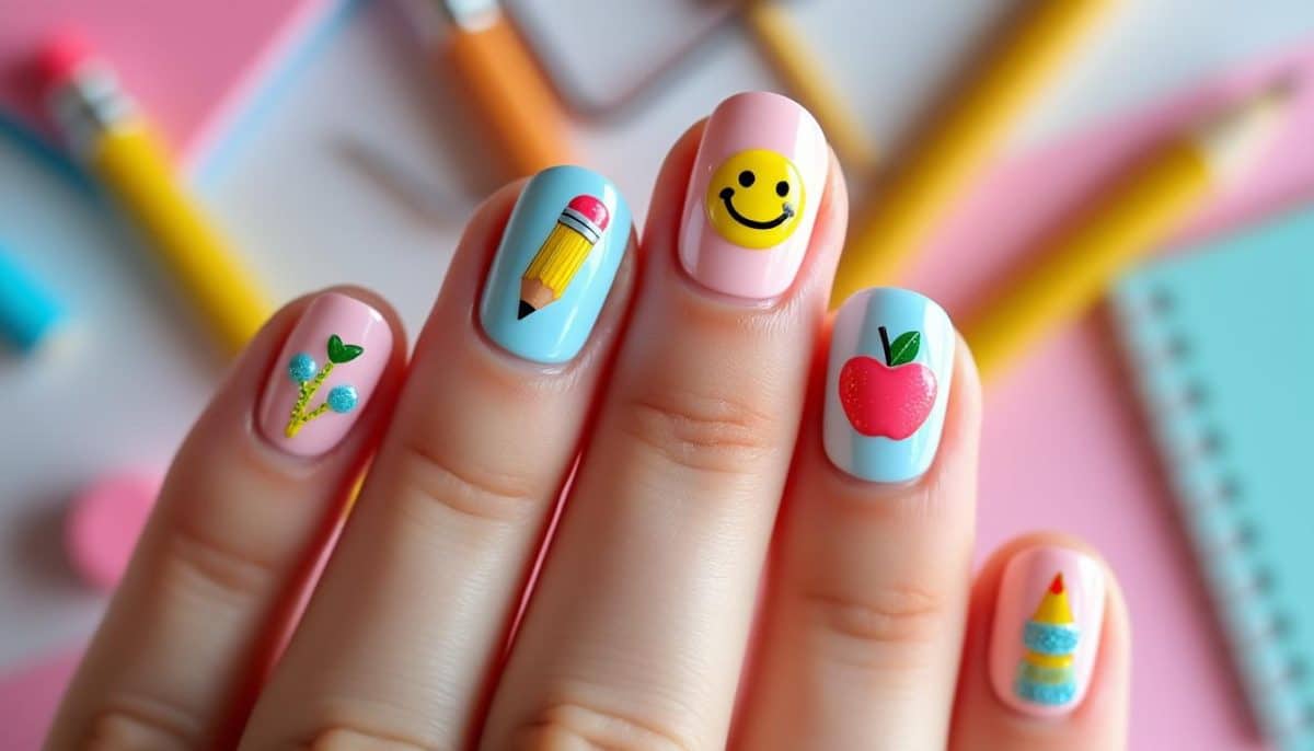 get inspired by these cute back to school nail designs! discover creative, fun, and colorful nail art ideas perfect for starting the school year with a smile.