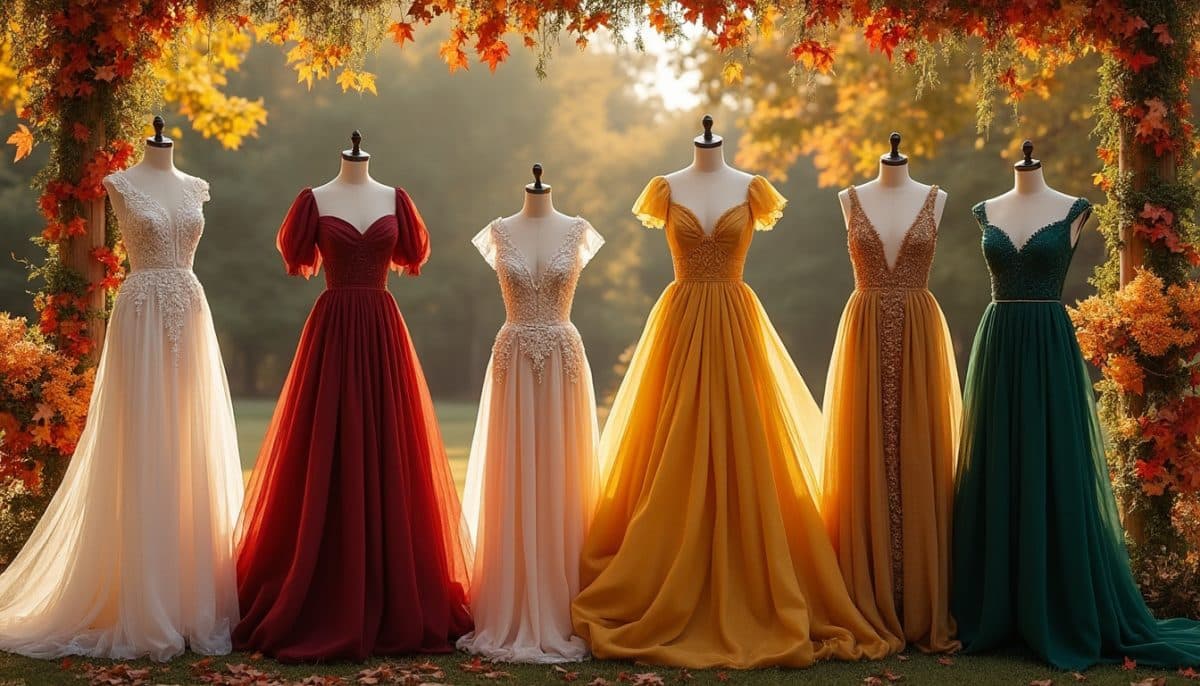 discover stunning fall wedding dress colors that break tradition and make your big day truly unique. explore bold and unconventional shades perfect for an unforgettable autumn celebration.