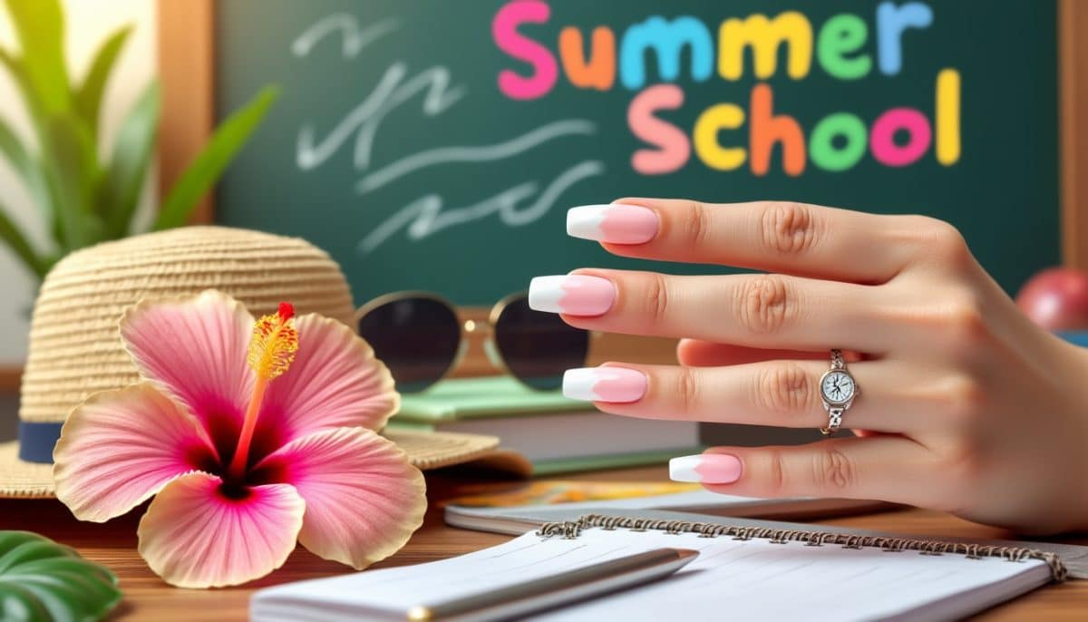get inspired by chic french tip summer school nails! explore stylish designs perfect for students and sunny days. easy ideas for fresh, trendy looks this season.