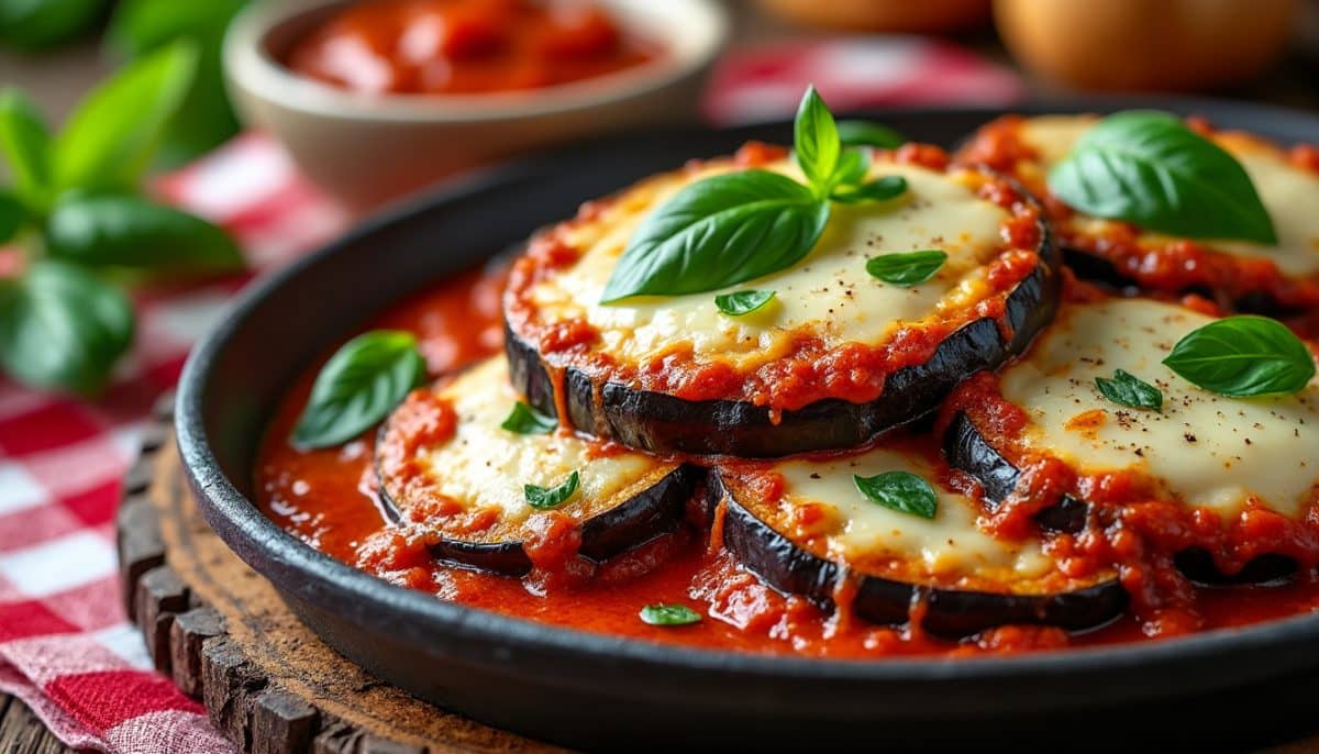 discover a delicious twist on classic comfort food with our gluten-free air fryer eggplant parmesan layers. crispy, healthy, and easy to make—perfect for weeknight dinners!