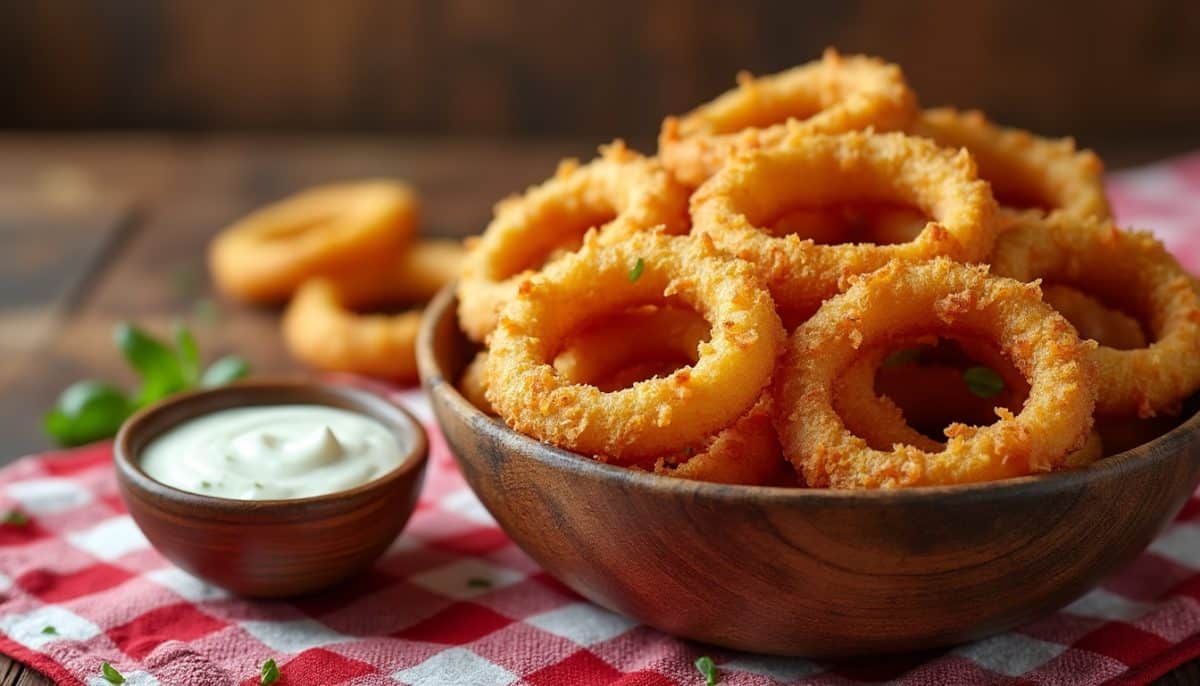discover our delicious gluten-free onion rings, perfectly crispy with a flavorful beer batter. enjoy a tasty, allergy-friendly snack that's easy to make at home!