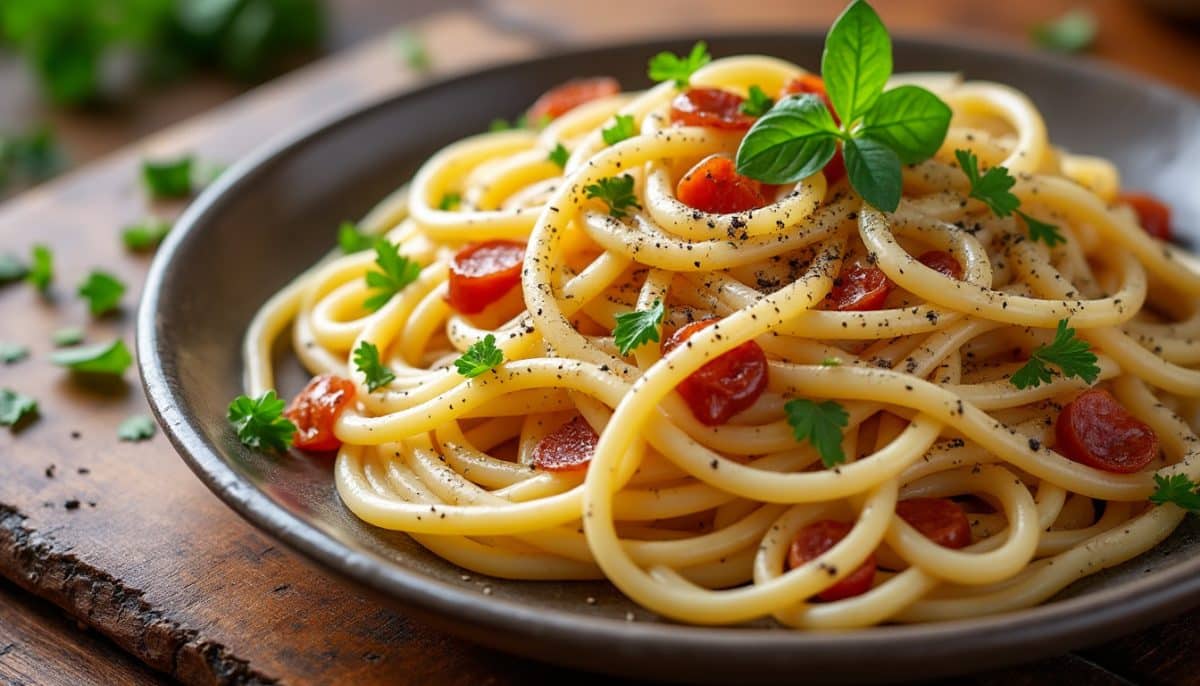 enjoy a creamy, classic spaghetti carbonara made gluten-free! discover an easy, delicious recipe that satisfies your italian pasta cravings without gluten. perfect for weeknight dinners or special occasions.