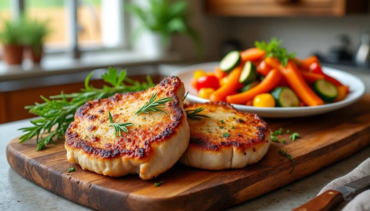 discover an easy and delicious recipe for quick gluten-free air fryer pork chops that are juicy, tender, and ready in minutes—perfect for a hassle-free family meal!