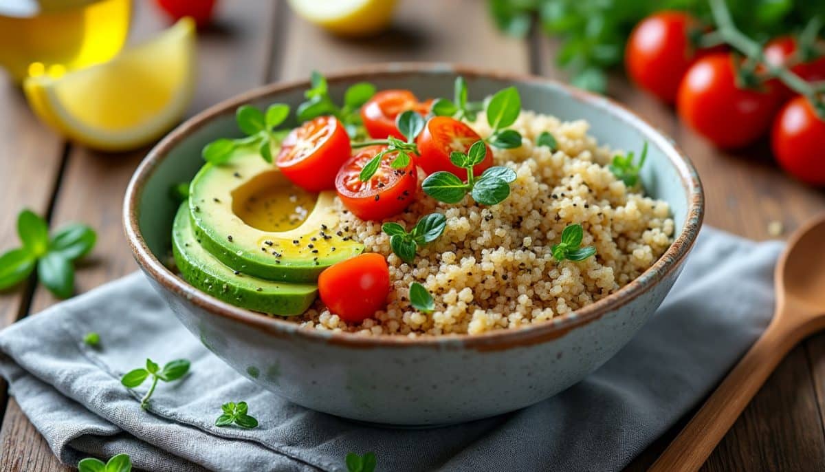 start your day with a nutritious and quick gluten-free breakfast quinoa bowl, packed with wholesome ingredients and ready in minutes for a healthy morning boost.