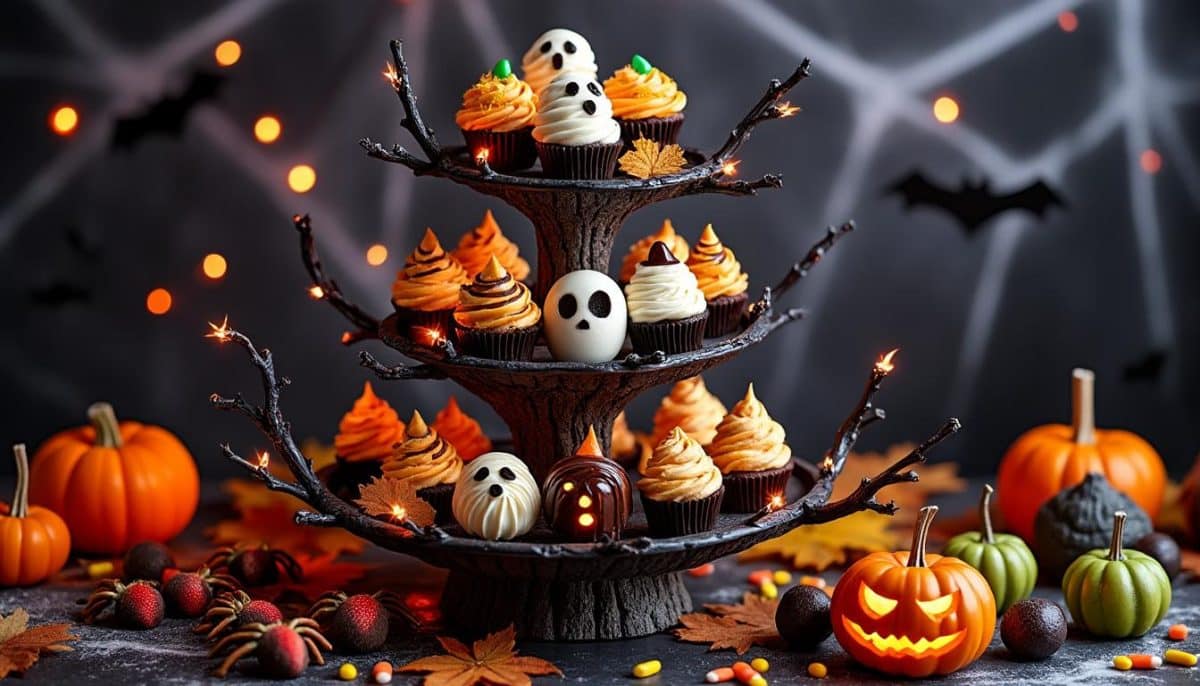 discover perfect 3 tier stands for showcasing halloween cupcakes and finger foods. elevate your spooky party with stylish and practical dessert displays for every festive treat!