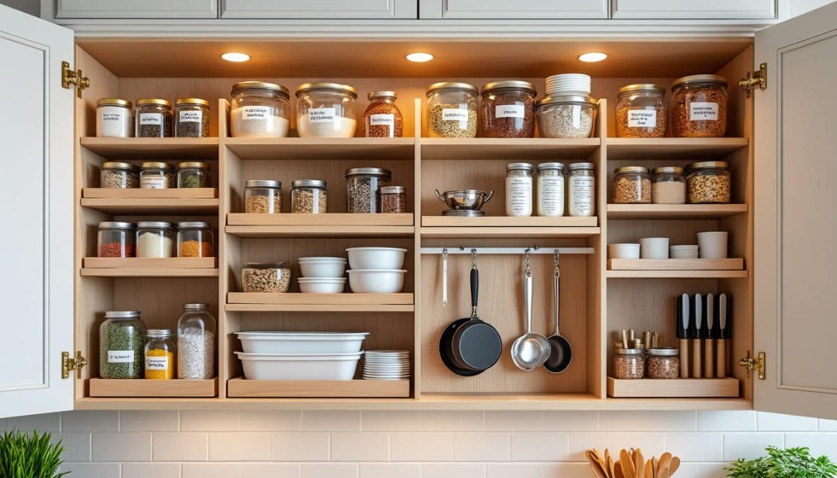 discover 7 easy kitchen cabinet organization projects to declutter your space and make cooking more efficient. perfect for any size kitchen, these simple tips will help you maximize storage and keep everything neatly arranged.