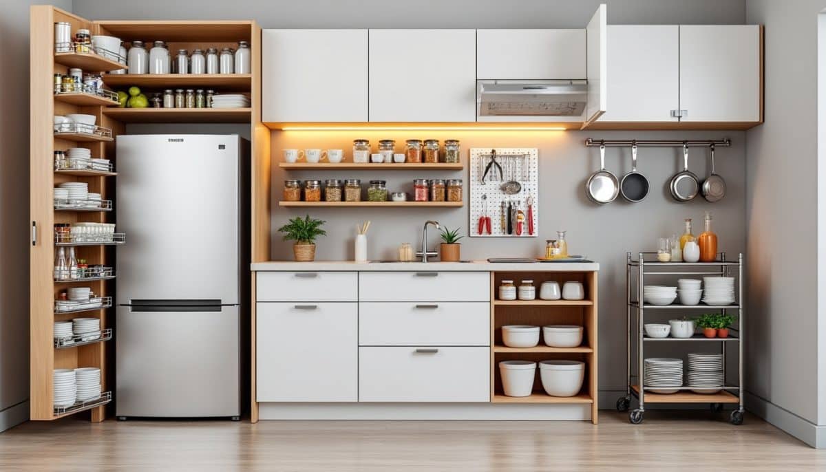 discover 7 practical kitchen storage ideas perfect for small spaces. maximize your tiny kitchen with smart solutions to keep everything organized and within reach.