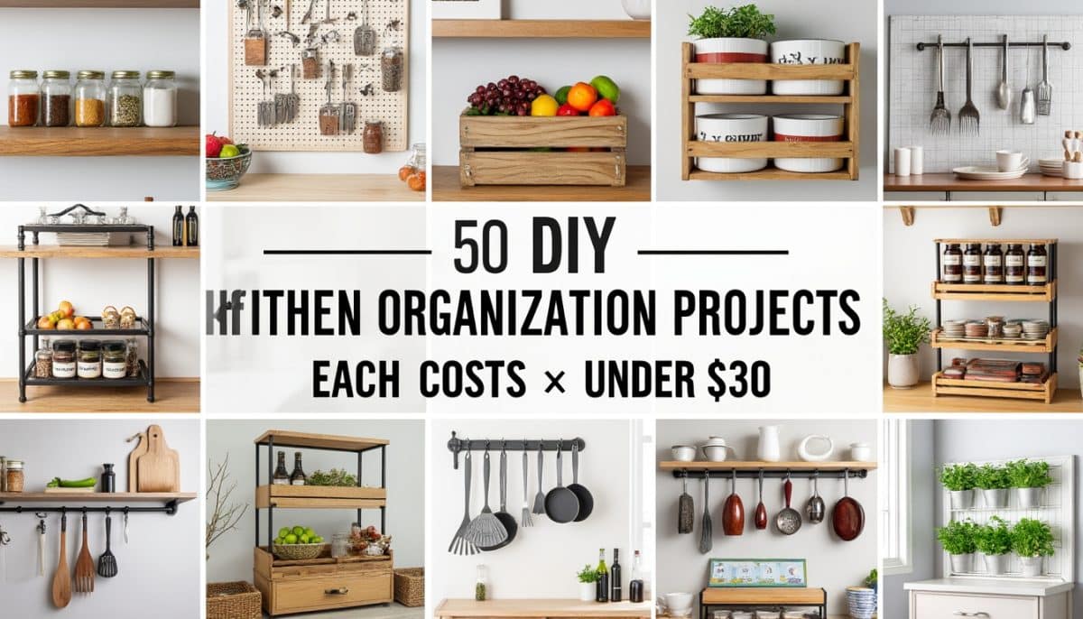 discover 9 budget-friendly diy kitchen organization projects, all under $30. transform your space with clever storage solutions and easy-to-follow ideas perfect for any home.