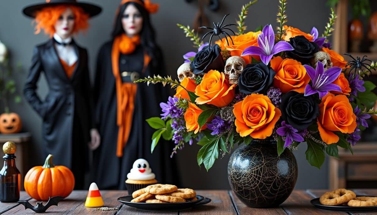 discover stunning artificial halloween floral arrangements to enhance your spooky décor. choose from elegant, long-lasting faux flowers and creative designs perfect for any halloween celebration.