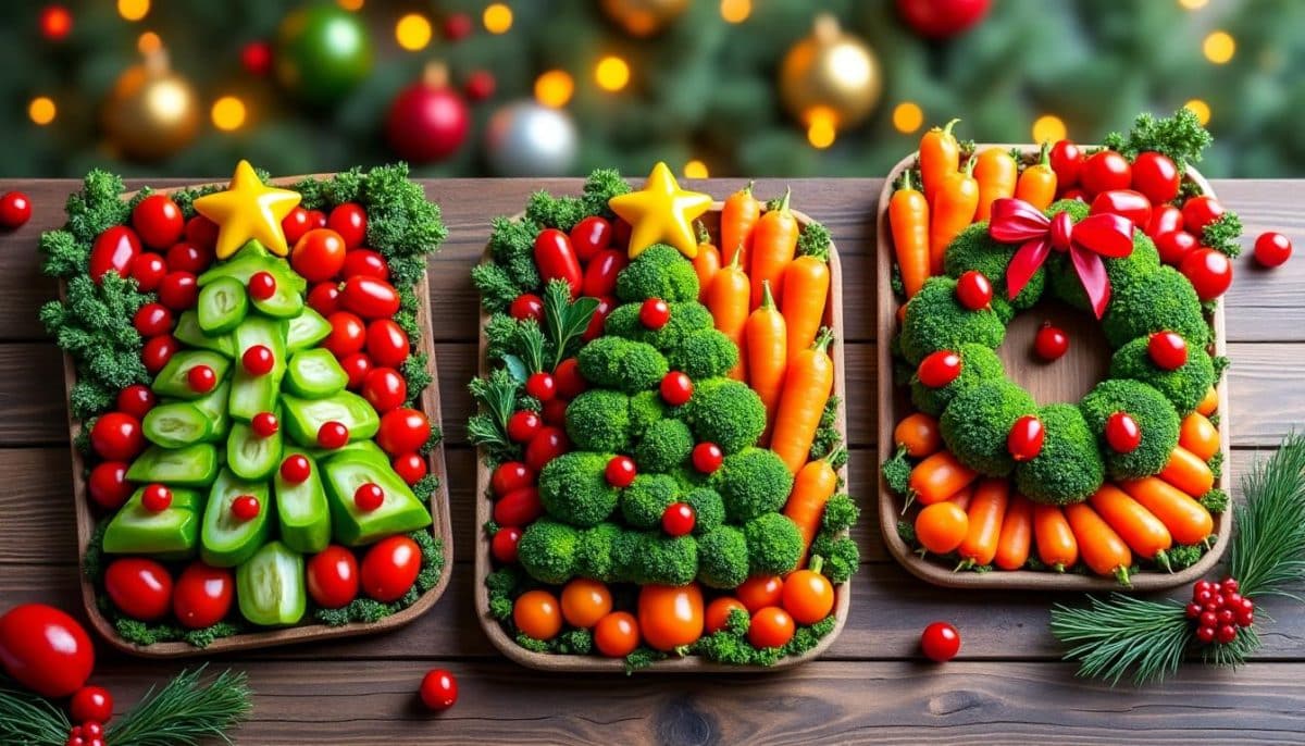 discover three creative and festive christmas veggie tray ideas that are perfect for holiday parties. these fun and colorful arrangements make healthy eating irresistible and are definitely worth pinning for your next celebration!