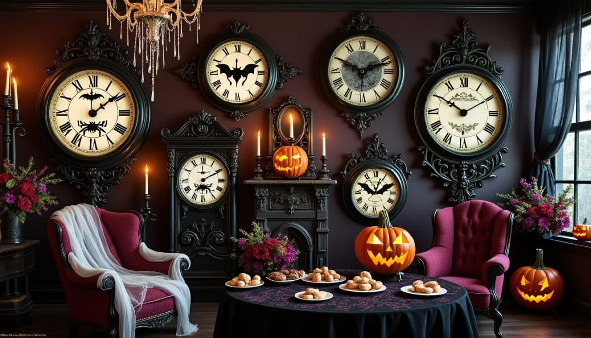 discover unique decorative halloween clocks that symbolize stopped time. perfect for spooky décor, these clocks add eerie charm to your haunted house this halloween season.