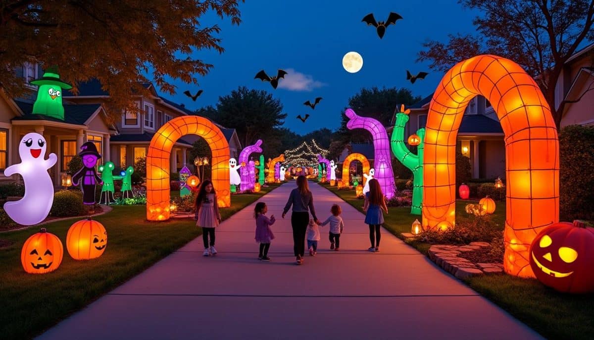 discover decorative inflatable arches for halloween passageways! create a spooky entrance for parties and events with eye-catching, easy-to-install inflatables. perfect for welcoming guests and enhancing your halloween decor.