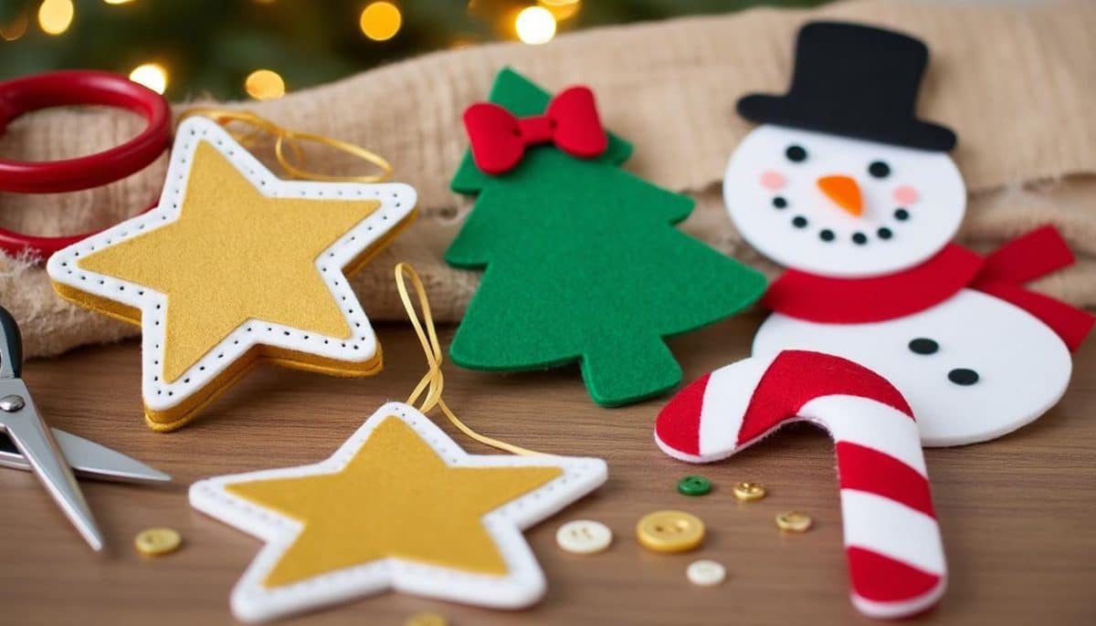 discover four simple and creative diy felt christmas ornament projects perfect for beginners. add a handmade touch to your holiday decorations with easy step-by-step tutorials!