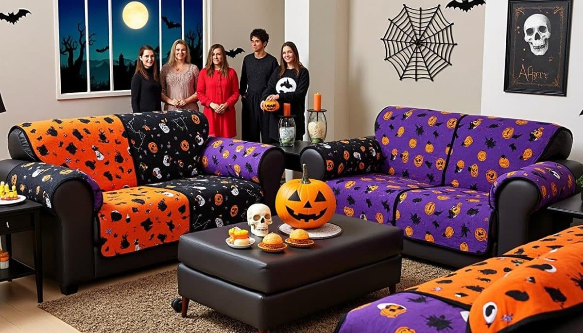protect your furniture in style this halloween with our decorative covers. perfect for spooky parties and festive gatherings, these covers offer both protection and a festive touch to your home decor.