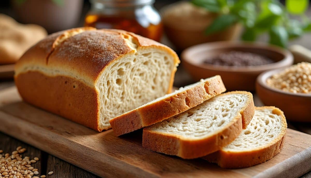 discover our gluten-free millet flour sandwich bread with soft, delicious slices—perfect for healthy, tasty sandwiches while avoiding gluten. enjoy the natural flavor and texture in every bite!