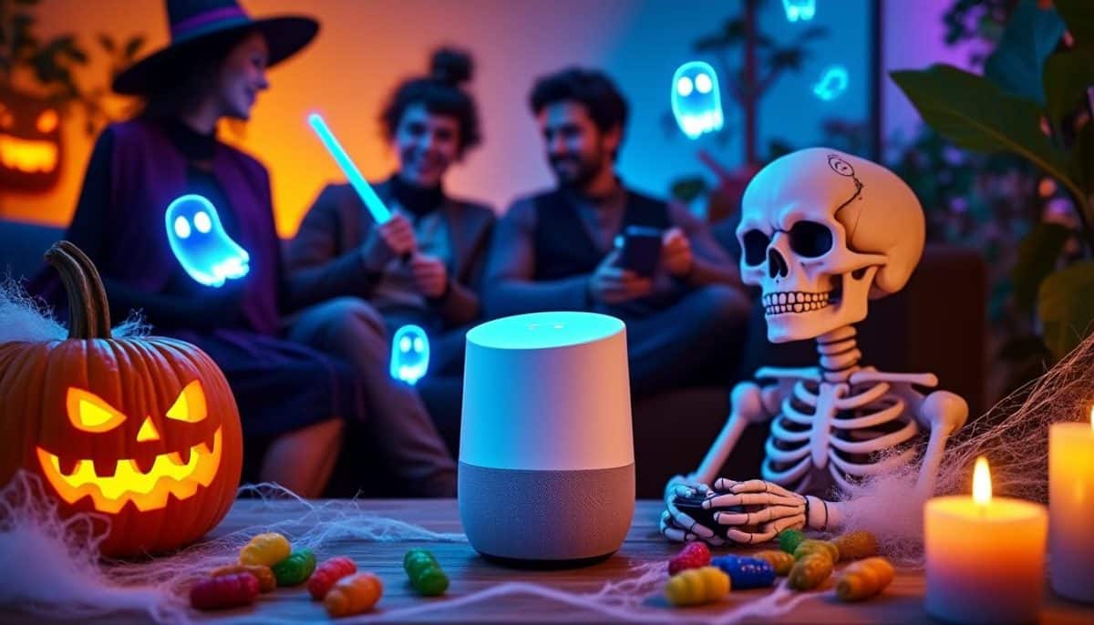 discover creative google home halloween scenes and easy voice commands to set the perfect spooky atmosphere at home. transform your space with smart lights, sound effects, and more using your voice assistant.