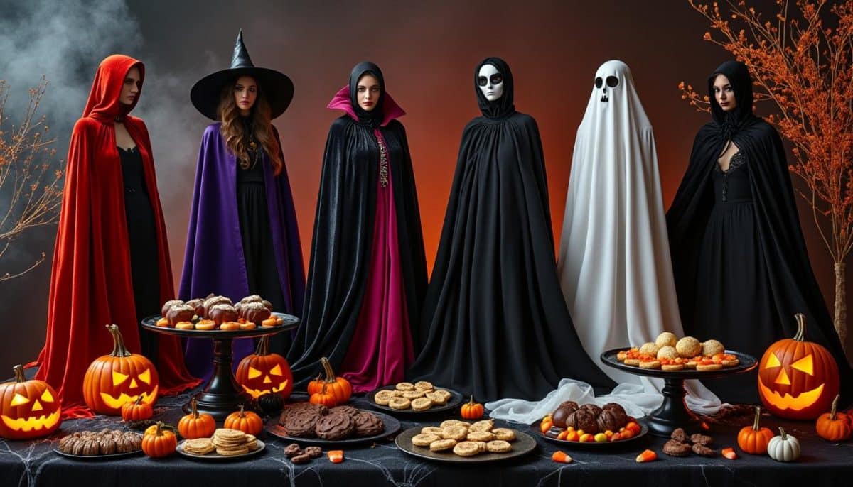 discover our halloween capes available in velvet or satin with various lengths. perfect for costumes, parties, or cosplay. shop now for elegant and spooky style!