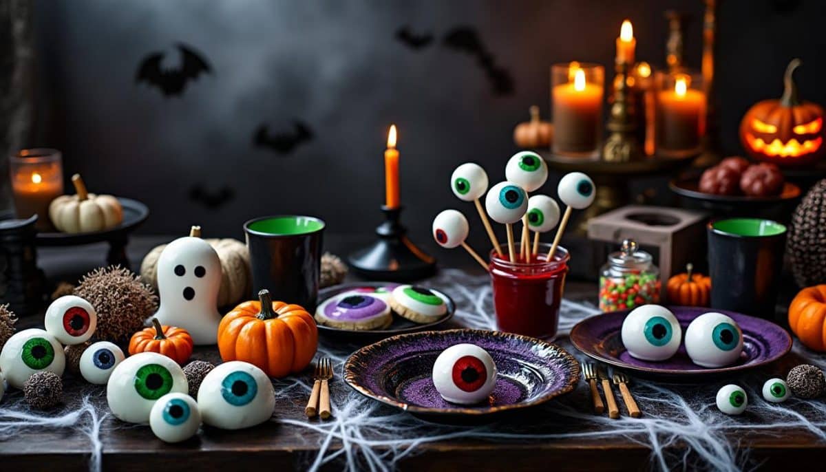 add a spooky touch to your party with our halloween eyes and eyeballs table decoration. perfect for haunted houses or festive gatherings, these realistic props create a chilling atmosphere your guests will love.