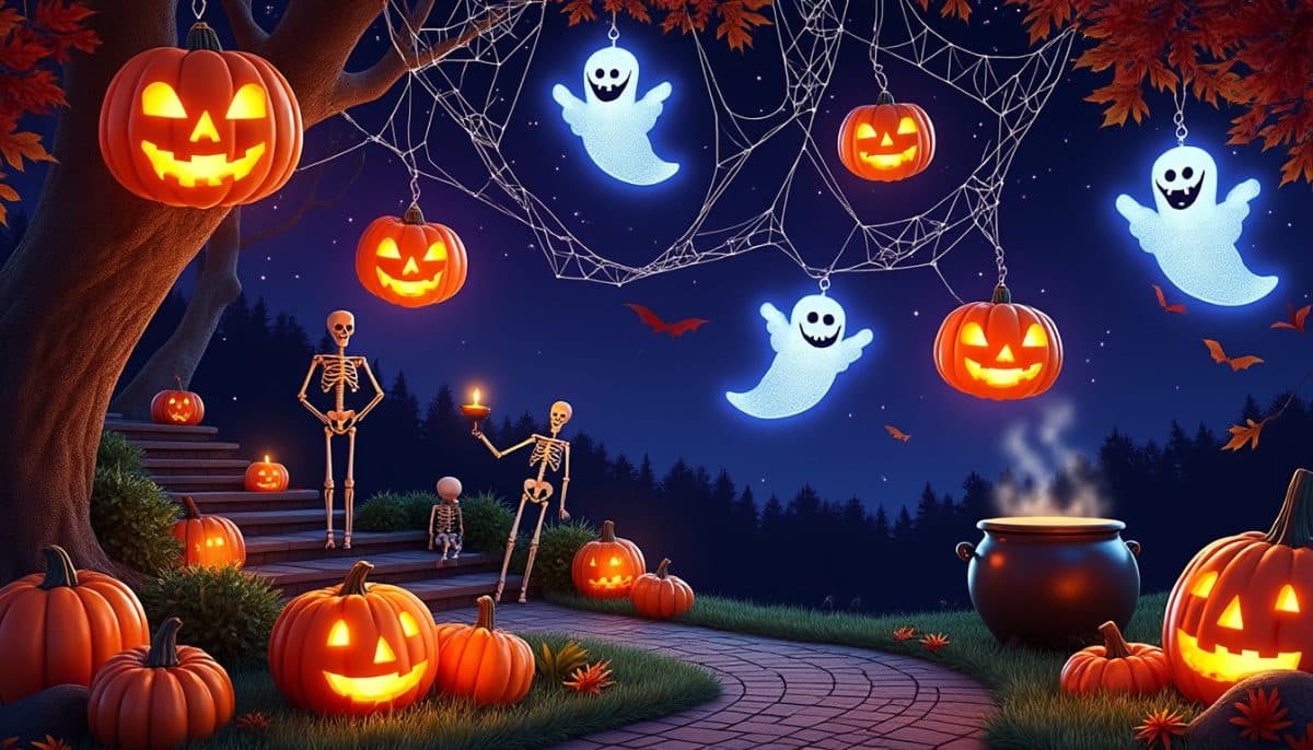 spook up your space this halloween with our hanging lights featuring ghosts and pumpkins. perfect for indoor or outdoor décor—create a festive and eerie atmosphere for your party!