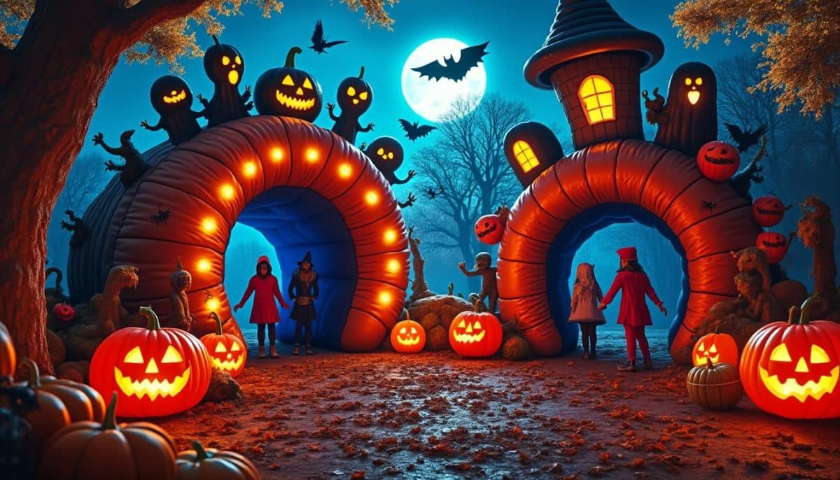 spooky up your halloween with inflatable haunted tunnels! discover eye-catching, easy-to-set-up entrances perfect for trick-or-treaters, parties, and unforgettable halloween décor.
