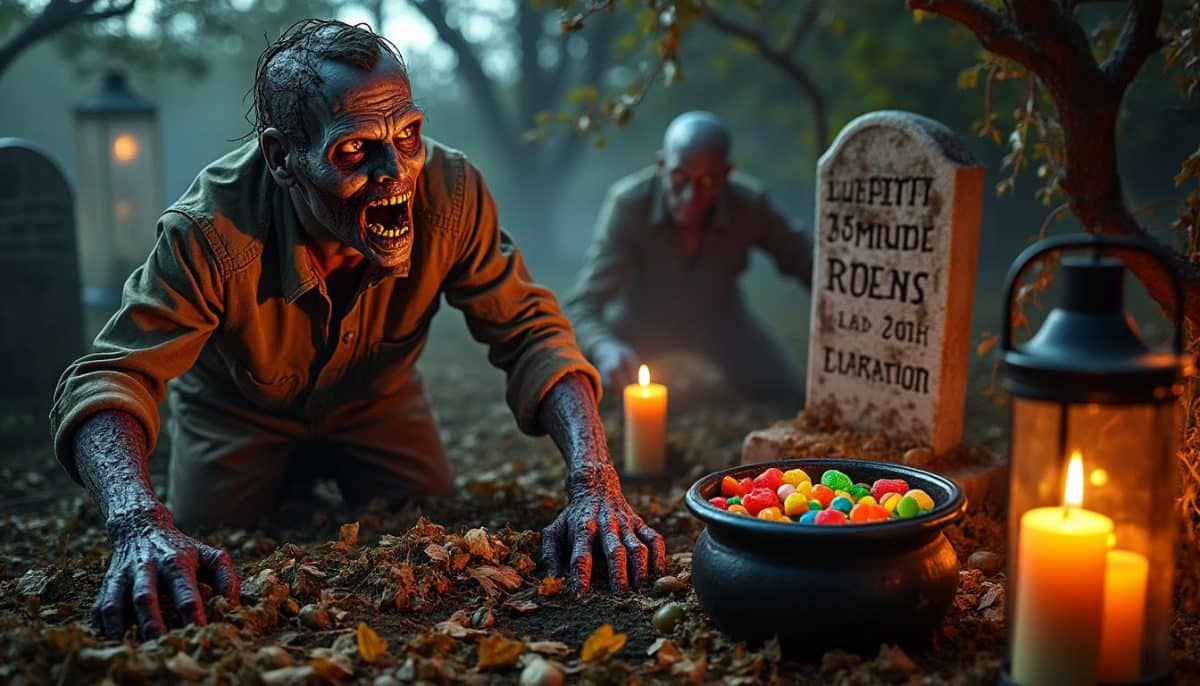 transform your yard into a haunted spectacle with life size zombies halloween decor. perfect for spooky displays, these realistic zombie figures will amaze and frighten your trick-or-treaters and guests.