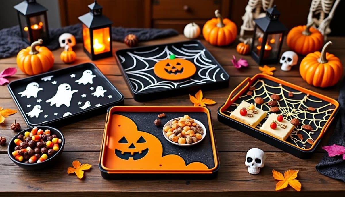 serve your halloween treats in style with our non-slip halloween serving trays. perfect for spooky parties, these sturdy trays keep snacks and drinks secure and add a festive touch to your celebrations.