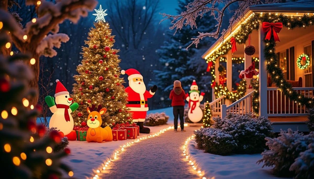 discover stunning outdoor christmas decor ideas to impress your neighbors and elevate your holiday spirit. get inspired with creative lighting, festive wreaths, and eye-catching yard displays for a magical winter wonderland.