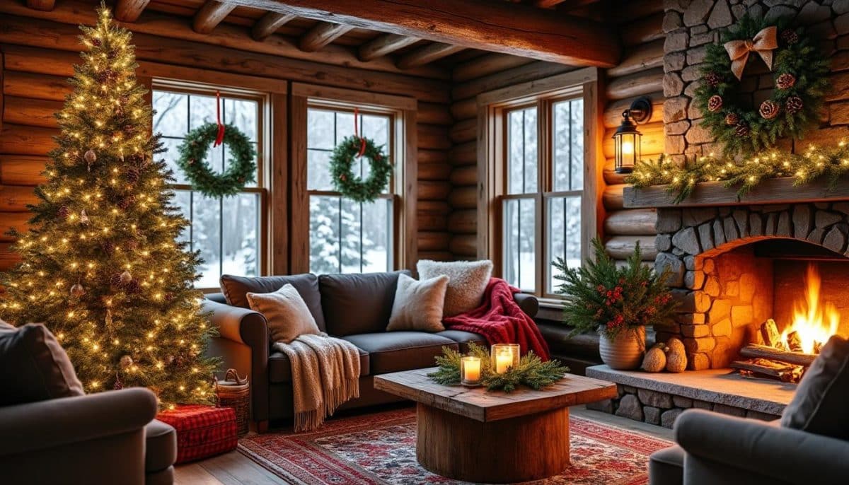 discover 5 creative ways to achieve a cozy cabin vibe with rustic christmas decor. transform your home into a warm, inviting retreat this holiday season with natural materials, vintage accents, and charming diy touches.